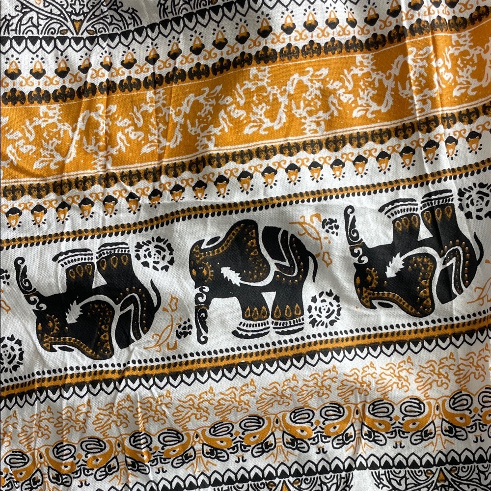 Women's Wide Leg Elephant Print Pants - Picture 4 of 5